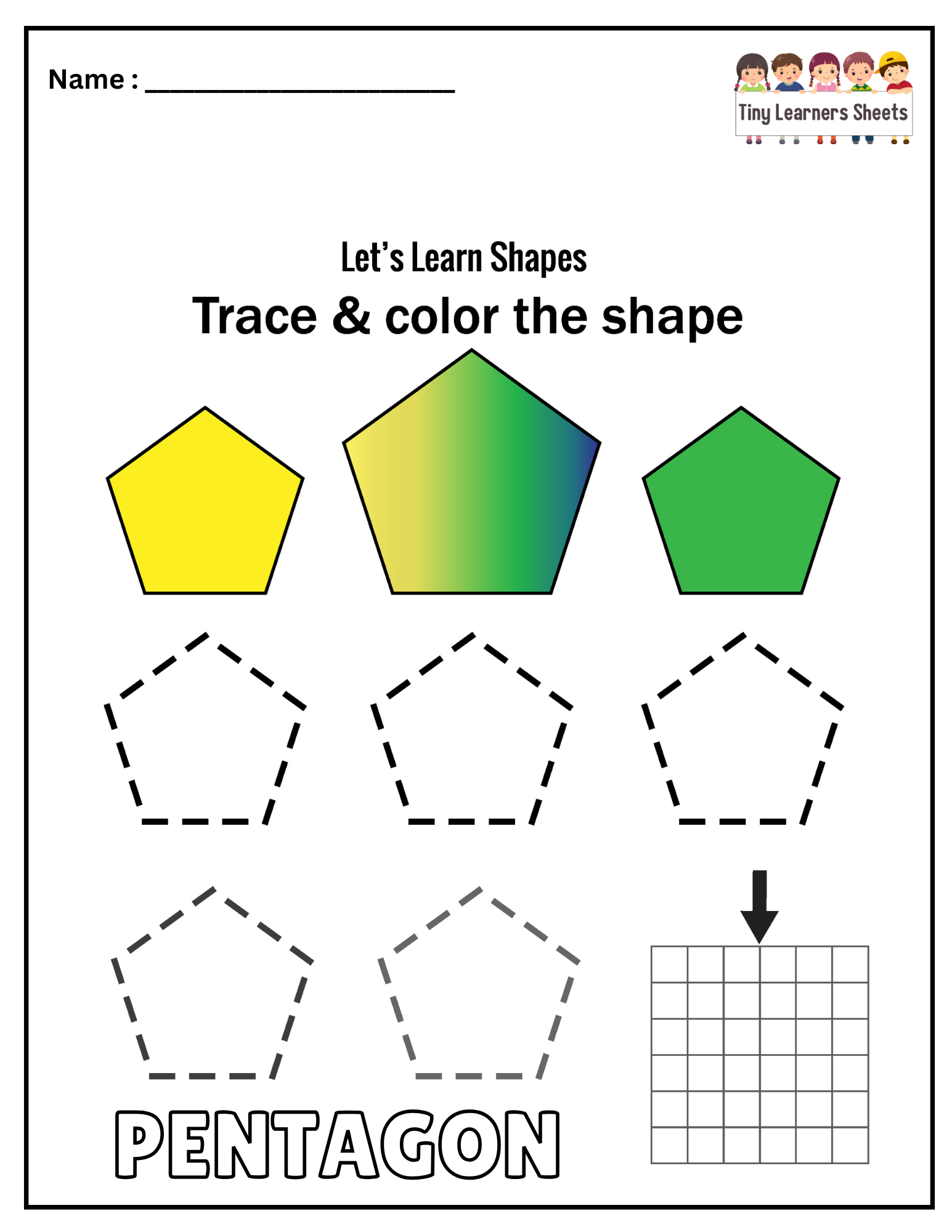 Pentagon Shape Worksheet